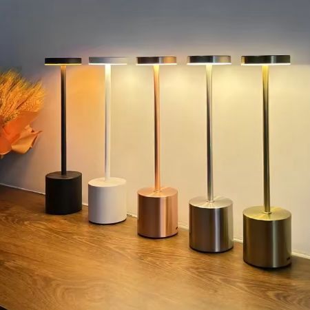 Modern LED Touch Lamp – Rechargeable Minimalist Bedside Light