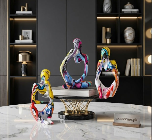 Multi Decorations 3Pcs Set – High-Quality Decorative Showpieces (6 Inches Each)