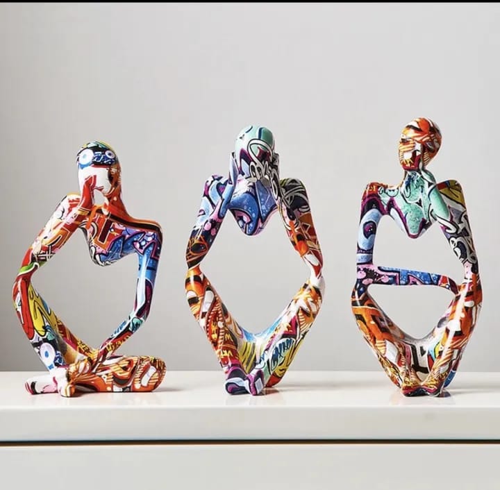 Multi Decorations 3Pcs Set – High-Quality Decorative Showpieces (6 Inches Each)