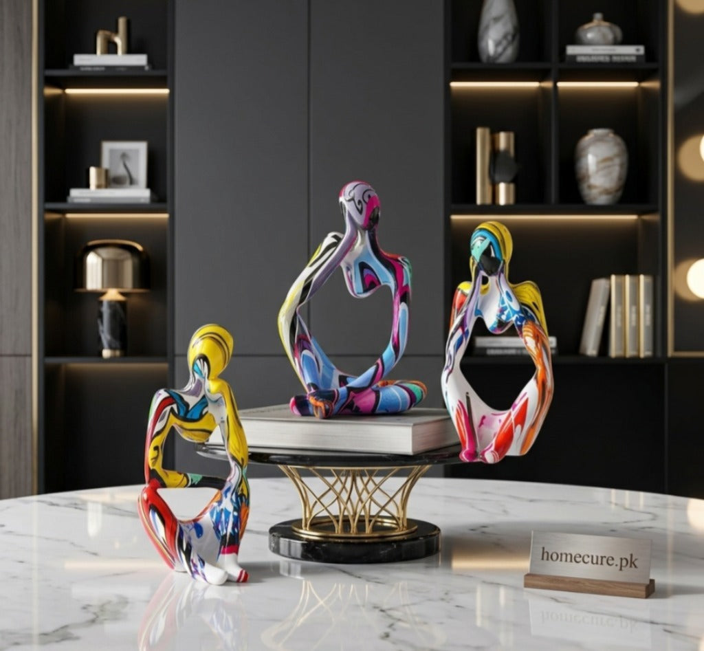Multi Decorations 3Pcs Set – High-Quality Decorative Showpieces (6 Inches Each)