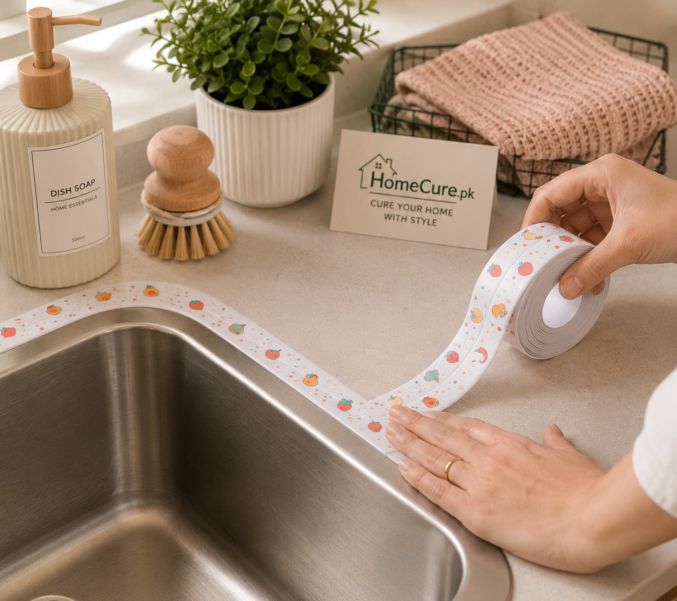 White Printed Sink Sealing Tape | Waterproof Gap Sealing Tape