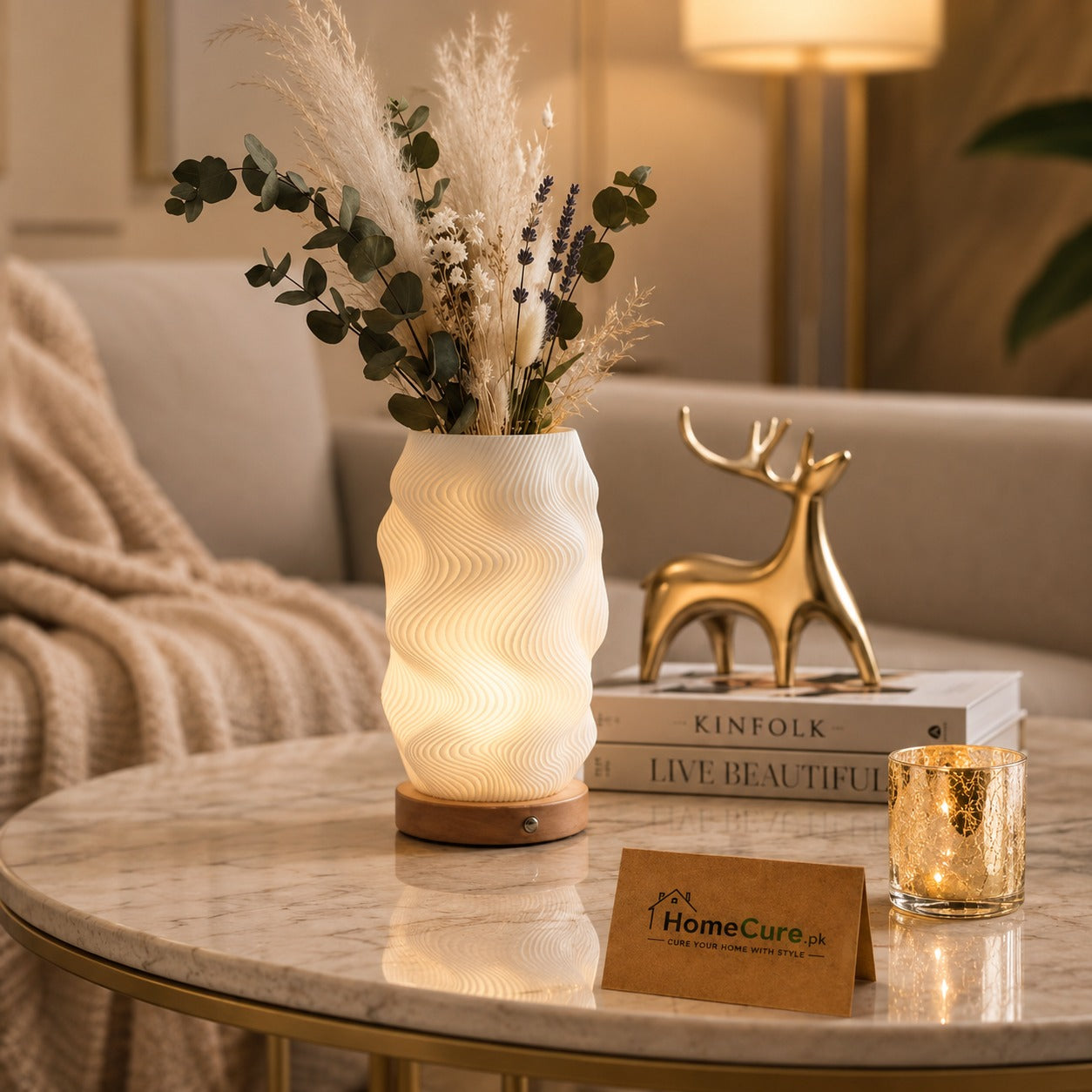 LED Flower Vase Lamp | Modern Home Décor Accent Light