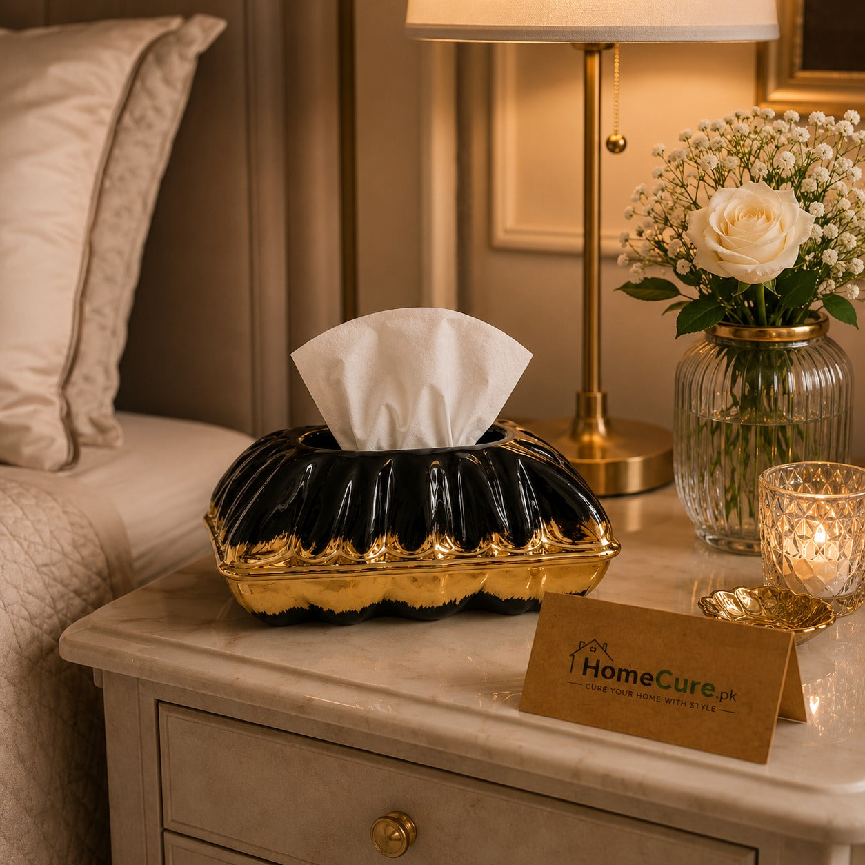 Luxury Vanity Tissue Box Holder for Home Décor