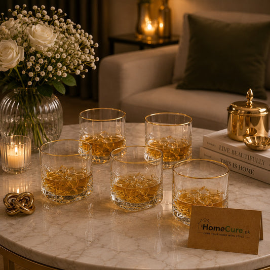 Sovereign Gold Line Glassware Set – Pack of 6