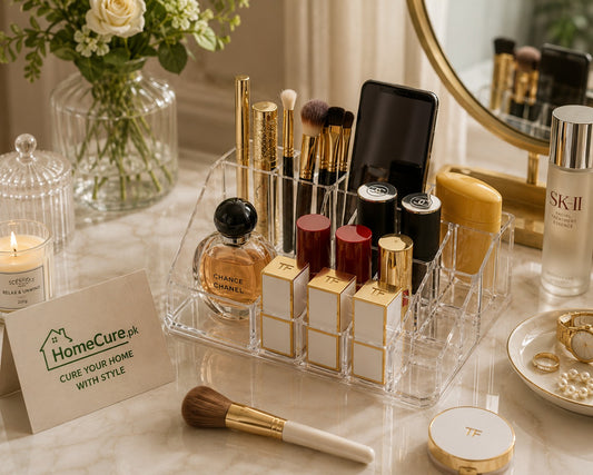 Makeup & Cosmetics Organizer | Multi-Compartment Vanity Storage Box