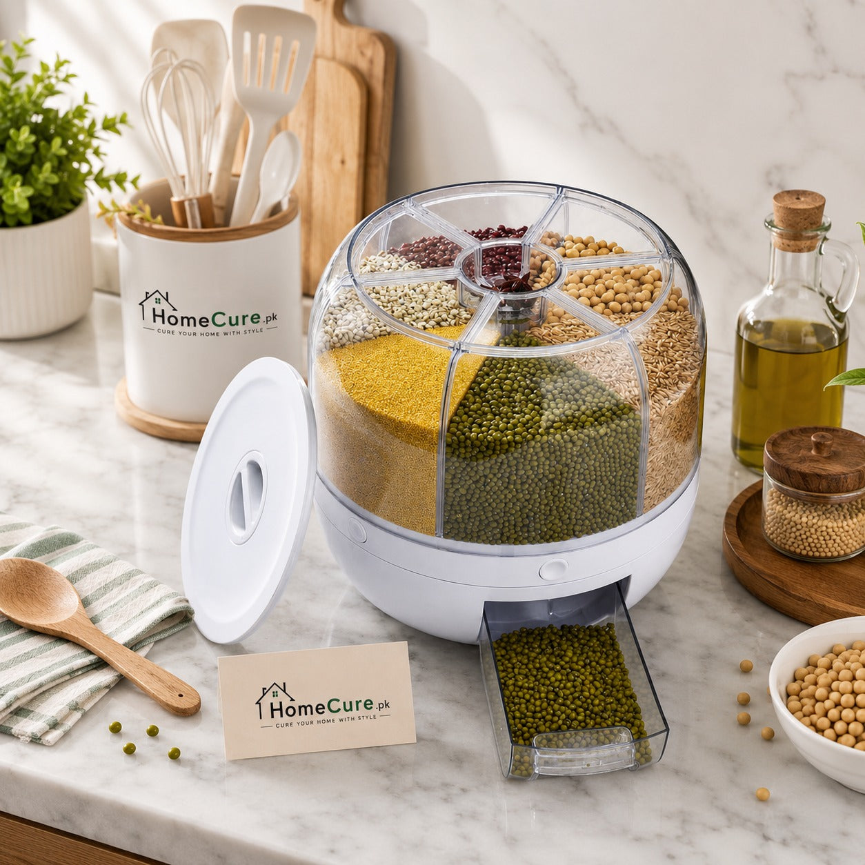 5kg & 10kg Rotating Cereal Dispenser | Airtight Grain Storage Container