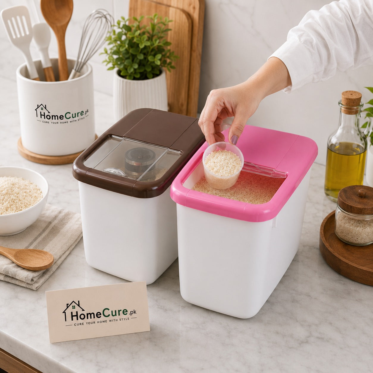10kg Rice Storage Box for Grain & Cereal | Airtight Food Container