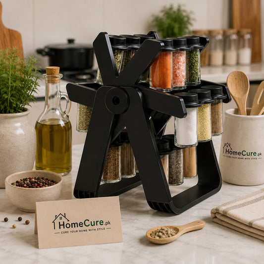 Revolving Countertop Spice Rack | Rotating Spice Organizer