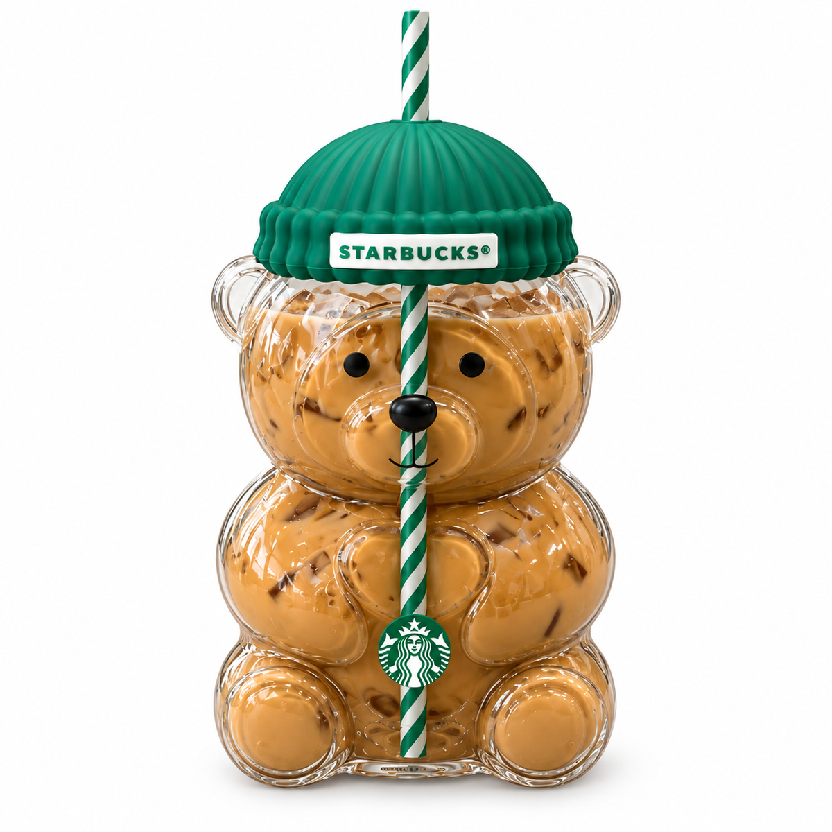 Starbucks Bearista Glass Cold Cup - 20oz | Green