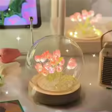 Artificial Tulip Night Lamp with Soft Glow Light