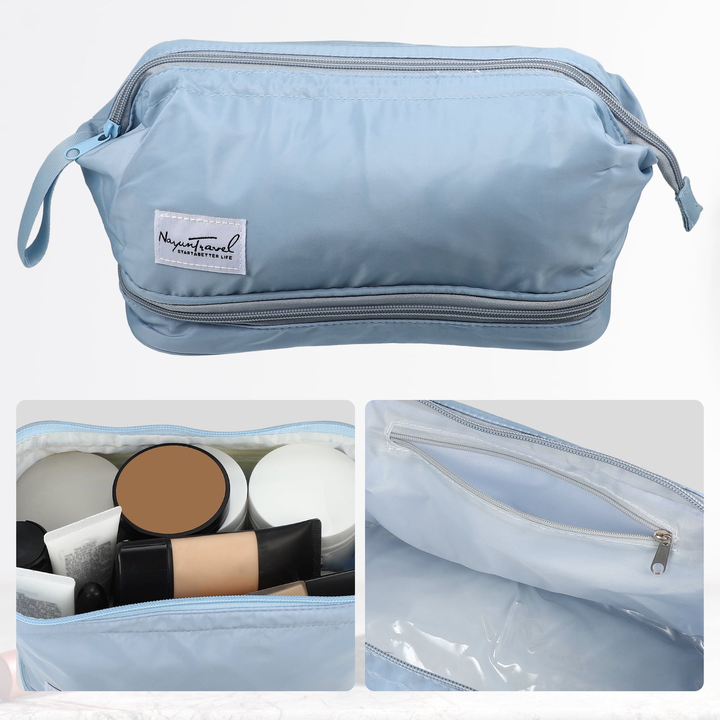 Large capacity cosmetic bag