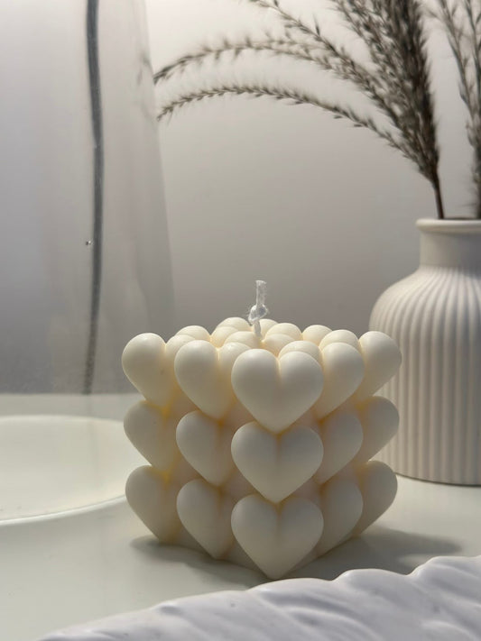 Heart Bubble Candle