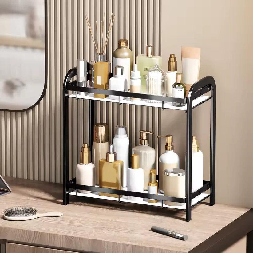 2 Tier Bathroom Counter Organizer - Sturdy & Stylish
