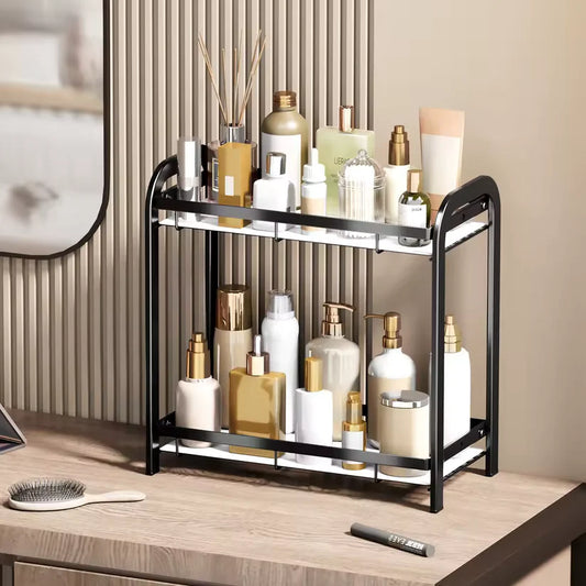 2 Tier Bathroom Counter Organizer - Sturdy & Stylish