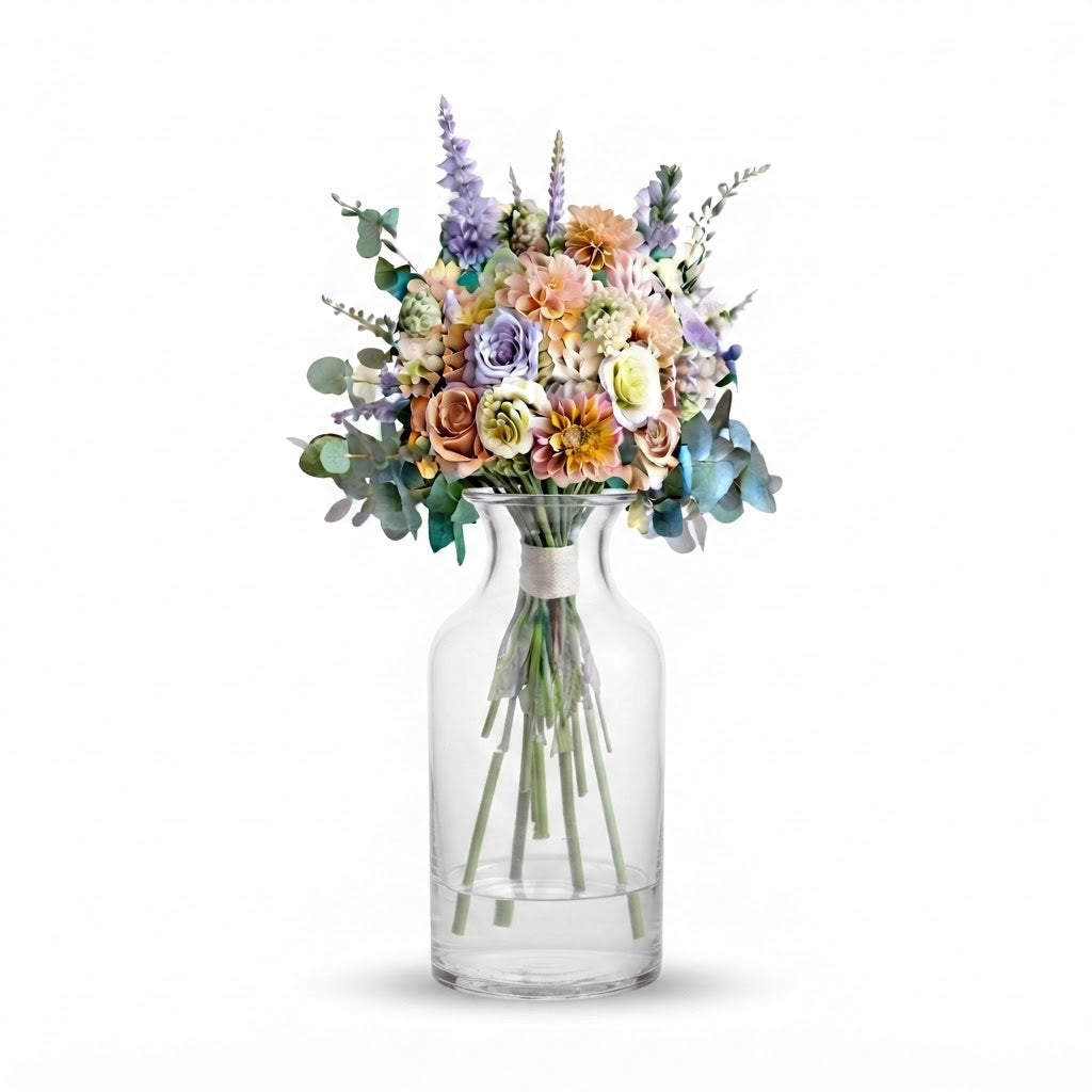 Premium Glass Decorative Vase – 25.1cm | Modern Flower Vase