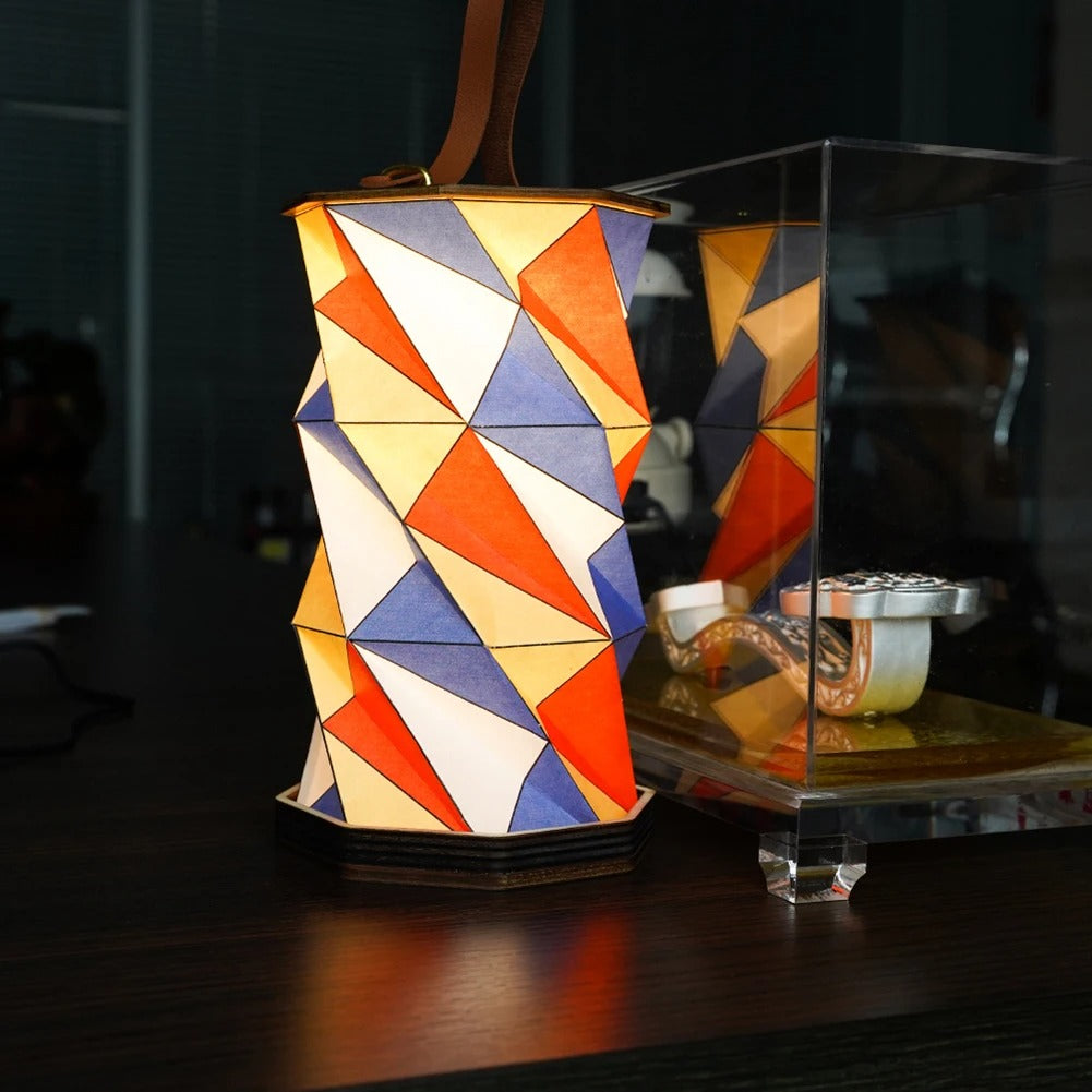 Unique Rotating Paper Folding Lamp