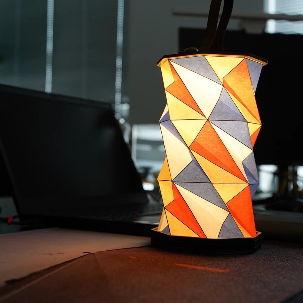 Unique Rotating Paper Folding Lamp