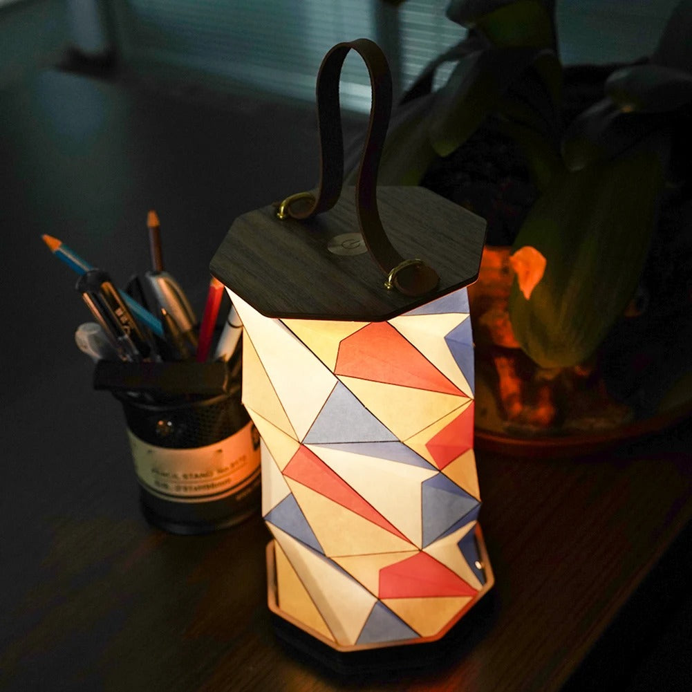 Unique Rotating Paper Folding Lamp