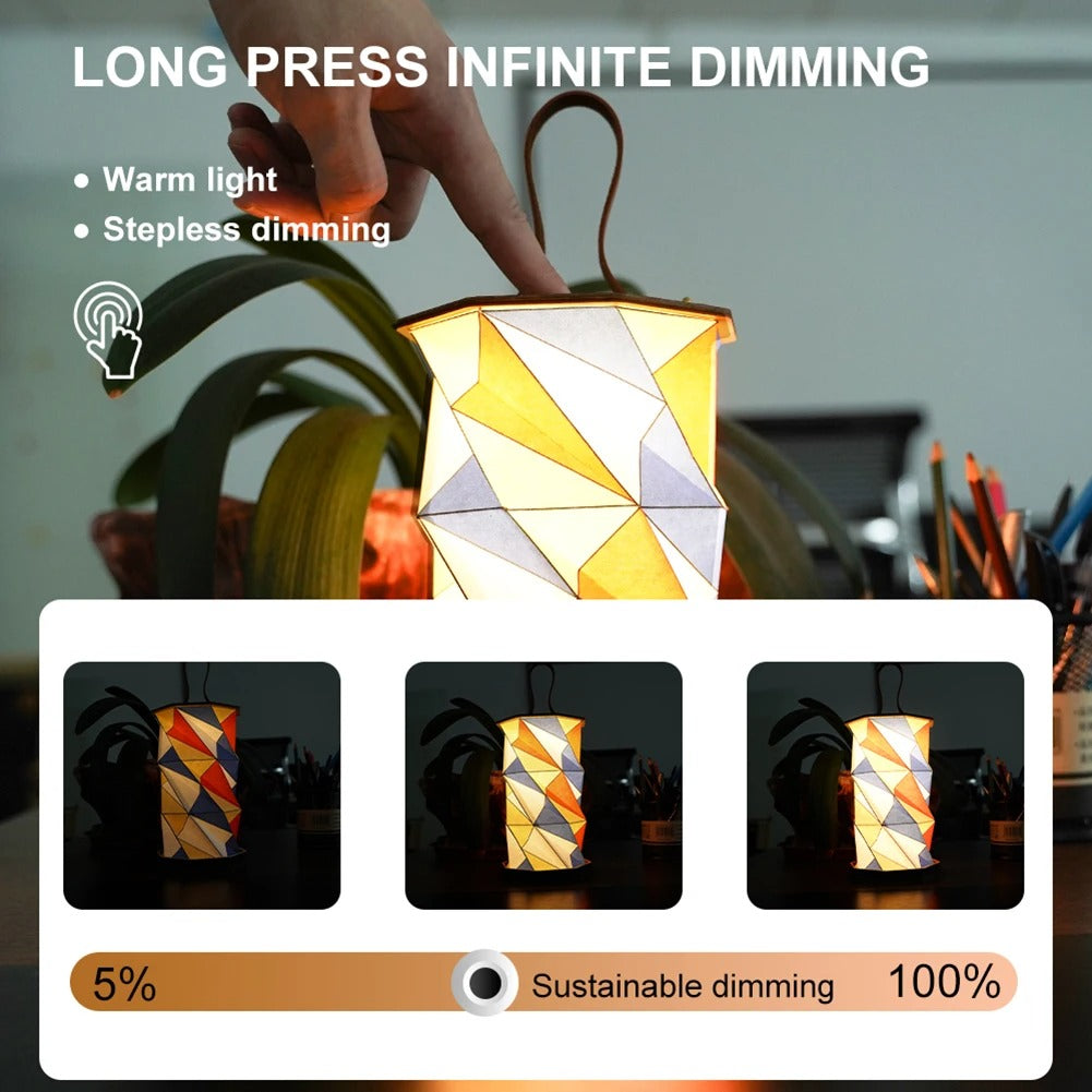 Unique Rotating Paper Folding Lamp