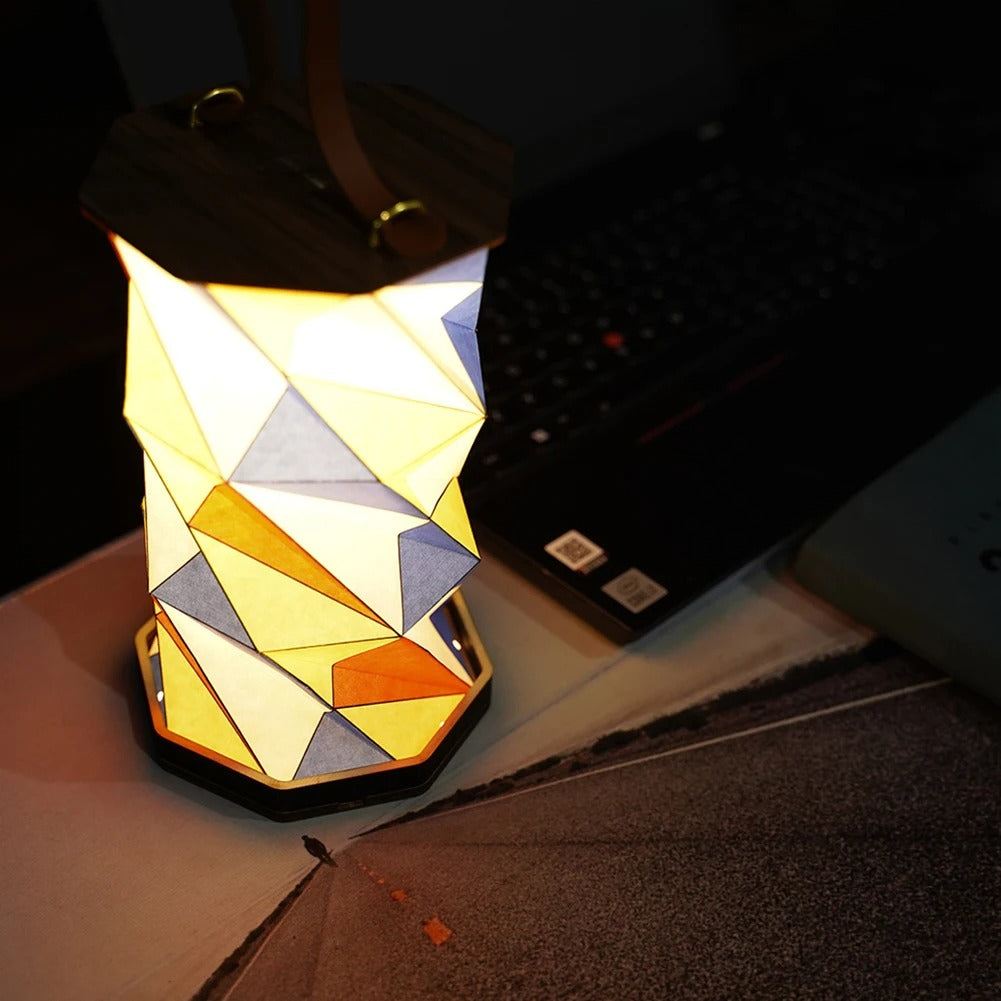 Unique Rotating Paper Folding Lamp