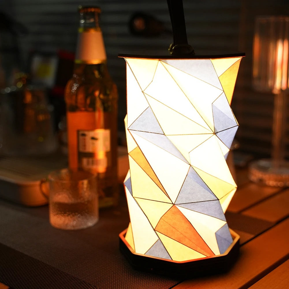 Unique Rotating Paper Folding Lamp