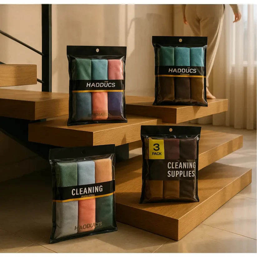 6-Piece Premium Microfiber Cleaning Cloth Set – Durable & Soft