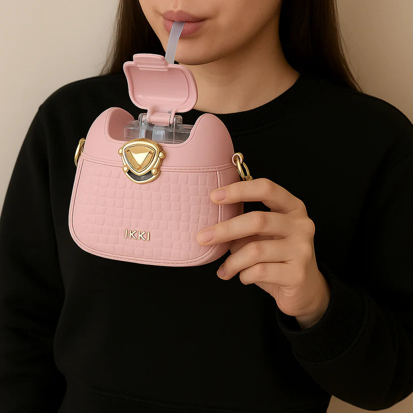 Portable Straw Cup with Bag - Stylish & Travel-Friendly 550ml