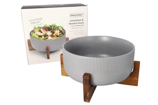 Danny Home Salad Bowl With Wooden Stand