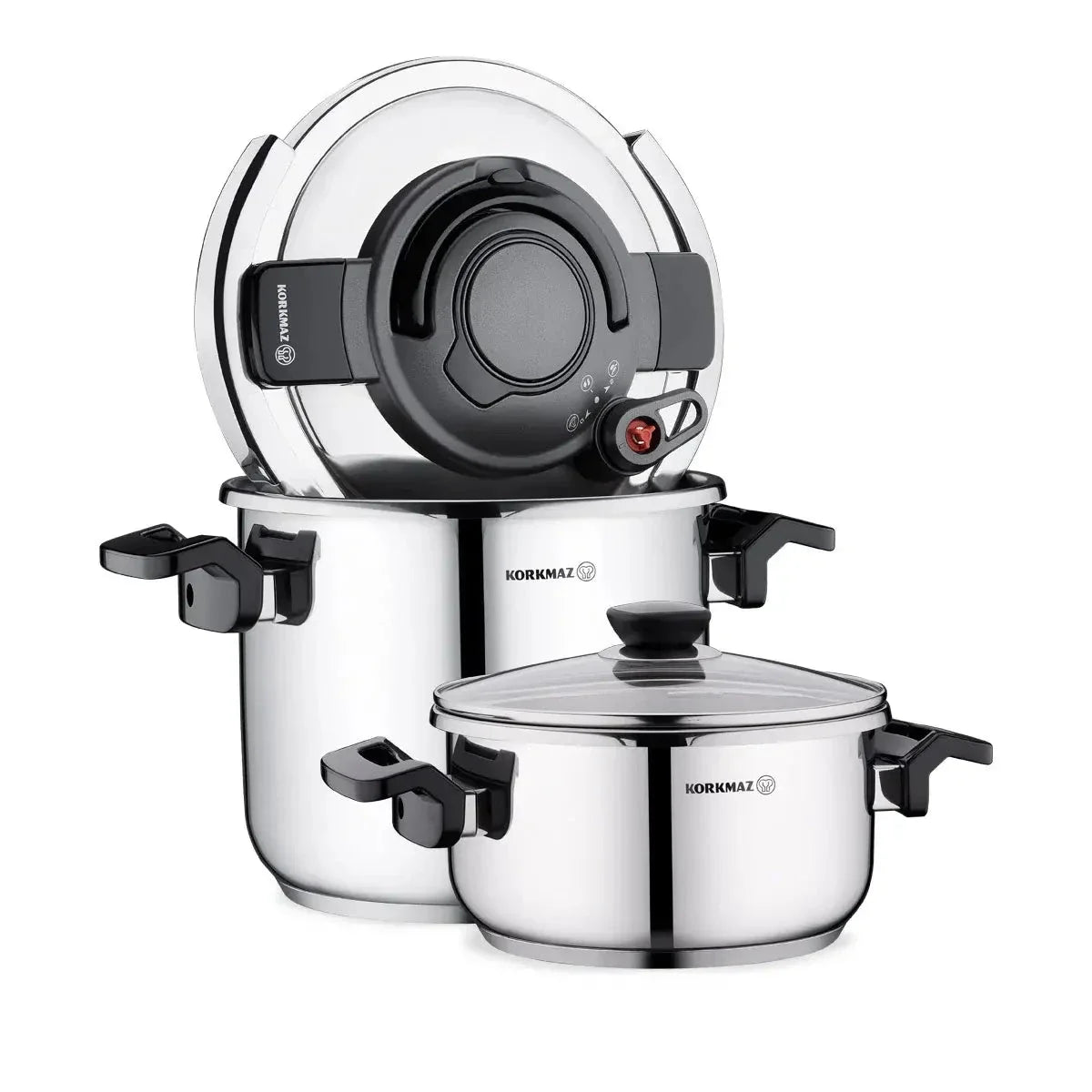 A178 Korkmaz Alessa 4 Piece Pressure Cooker Set