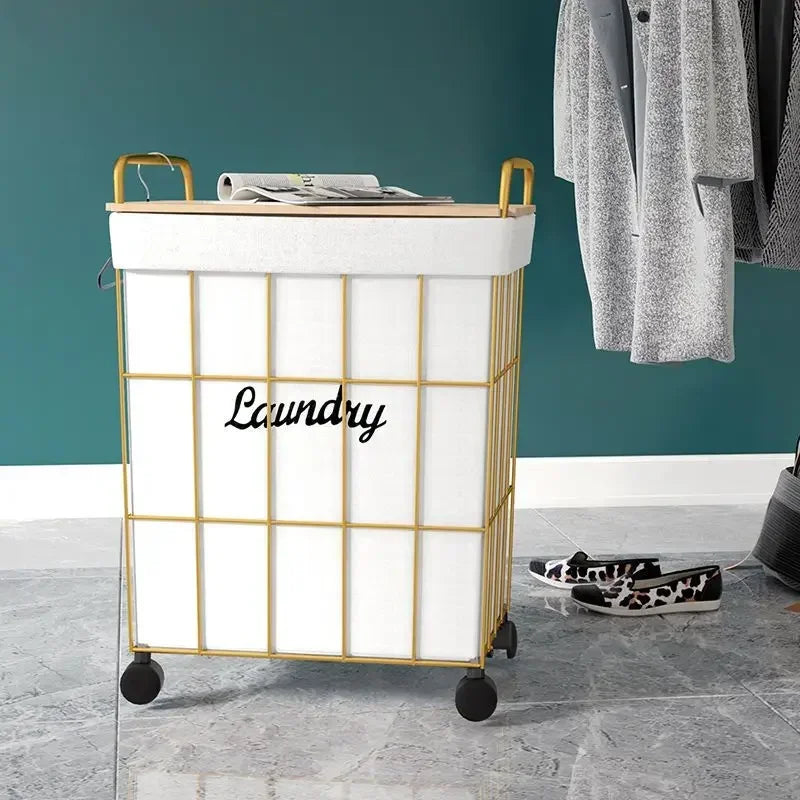 Premium Laundry Basket with Wheels - Stylish & Portable