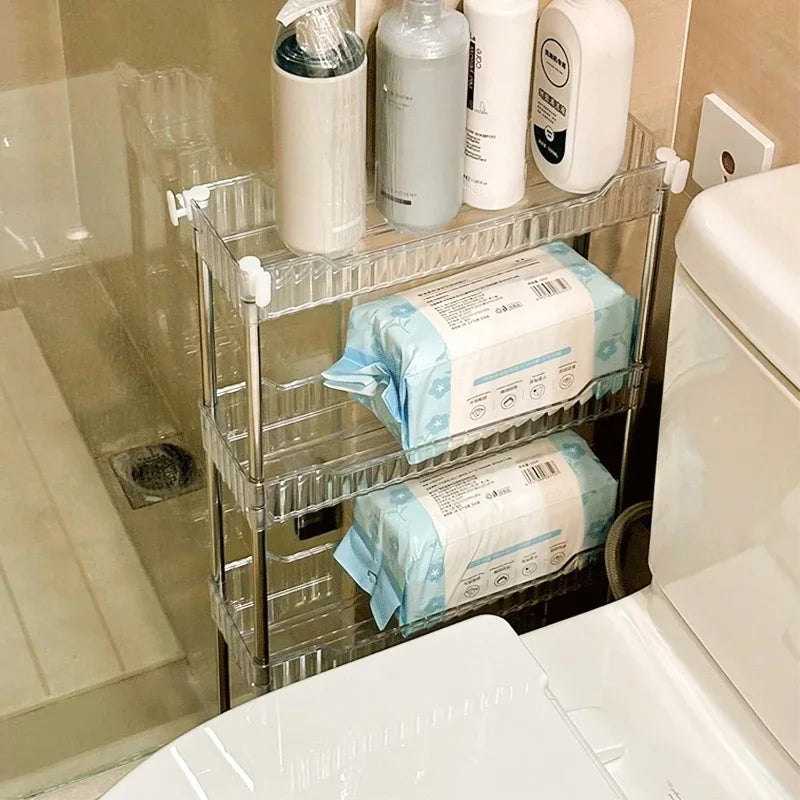 Luxury Acrylic Storage Trolley with Multi-Tier Design