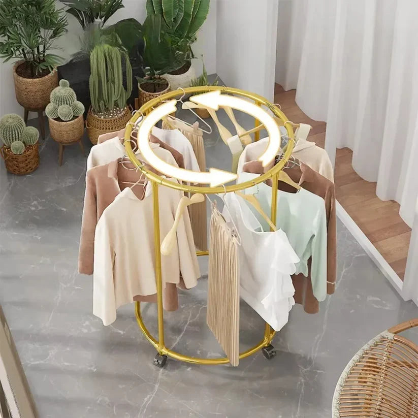 Multi Functional Coat Hanger for Clothes - Rolling Living Room Organizer (Random colour)