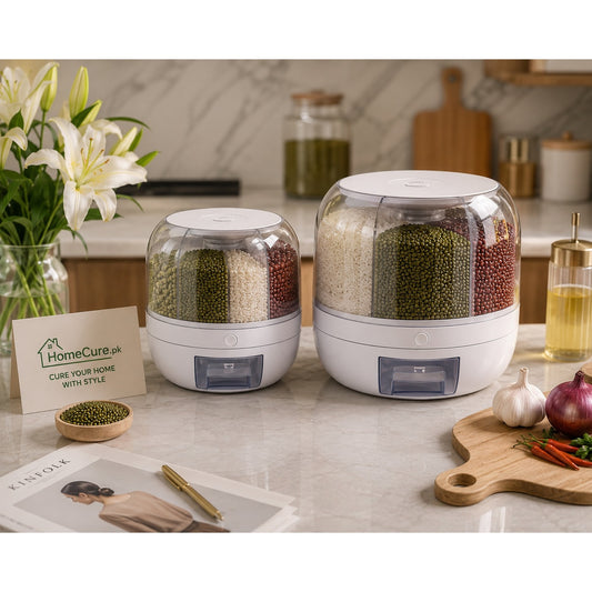 5kg & 10kg Rotating Cereal Dispenser | Airtight Grain Storage Container