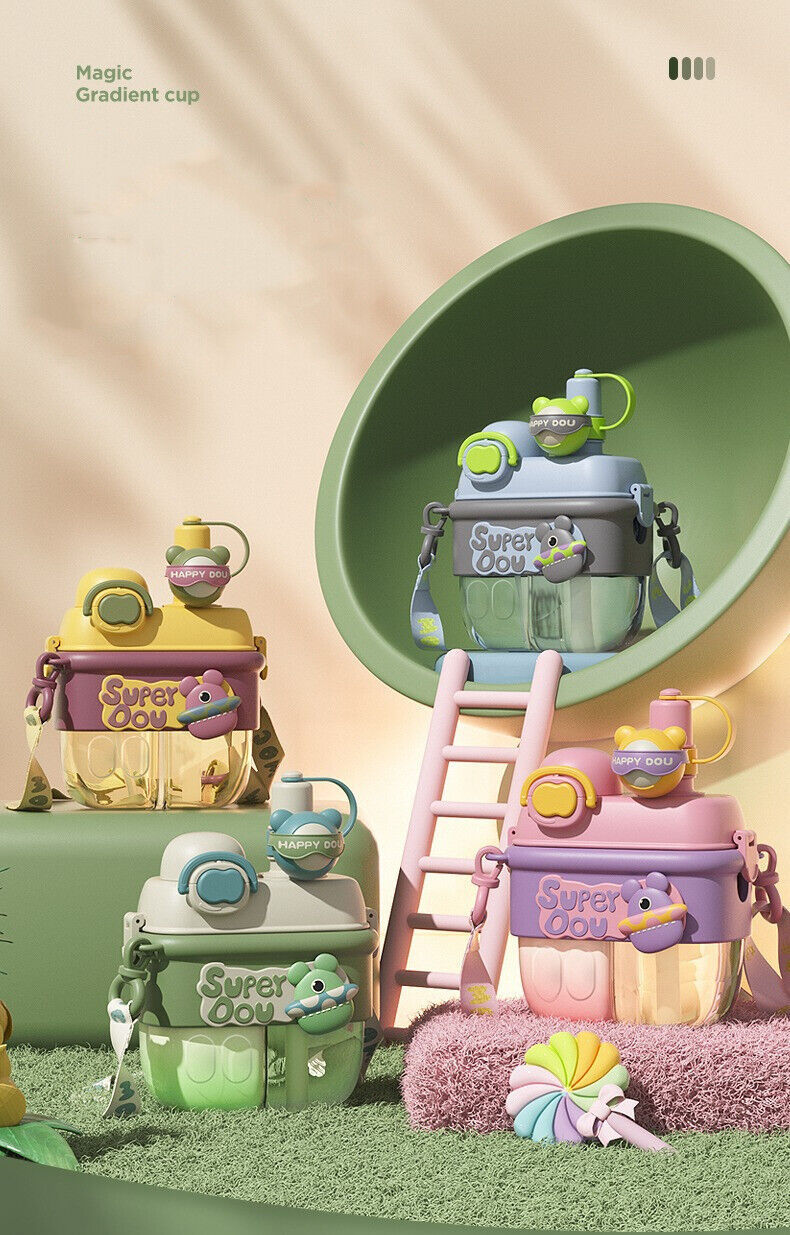 Kids Water Bottle Dual Compartment