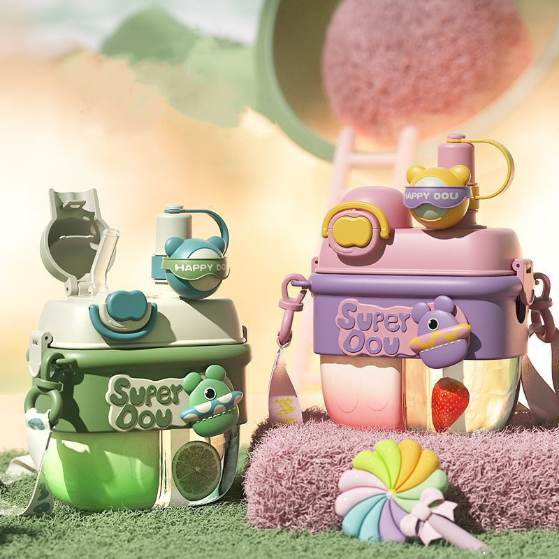 Kids Water Bottle Dual Compartment