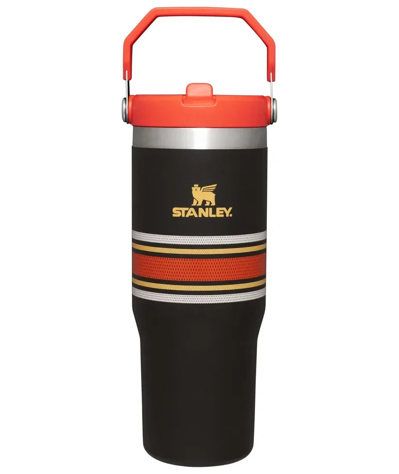 The IceFlow™ Flip Straw Tumbler | 30 OZ - Black Mesh