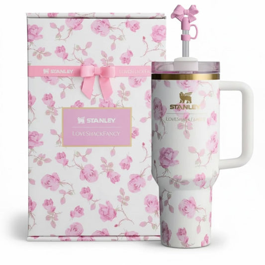 The Stanley x LoveShackFancy Quencher | 40 OZ | Ribbon Rosa - Gift Box