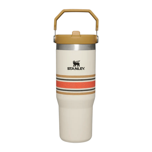 The IceFlow™ Flip Straw Tumbler | 30 OZ - Cream Mesh